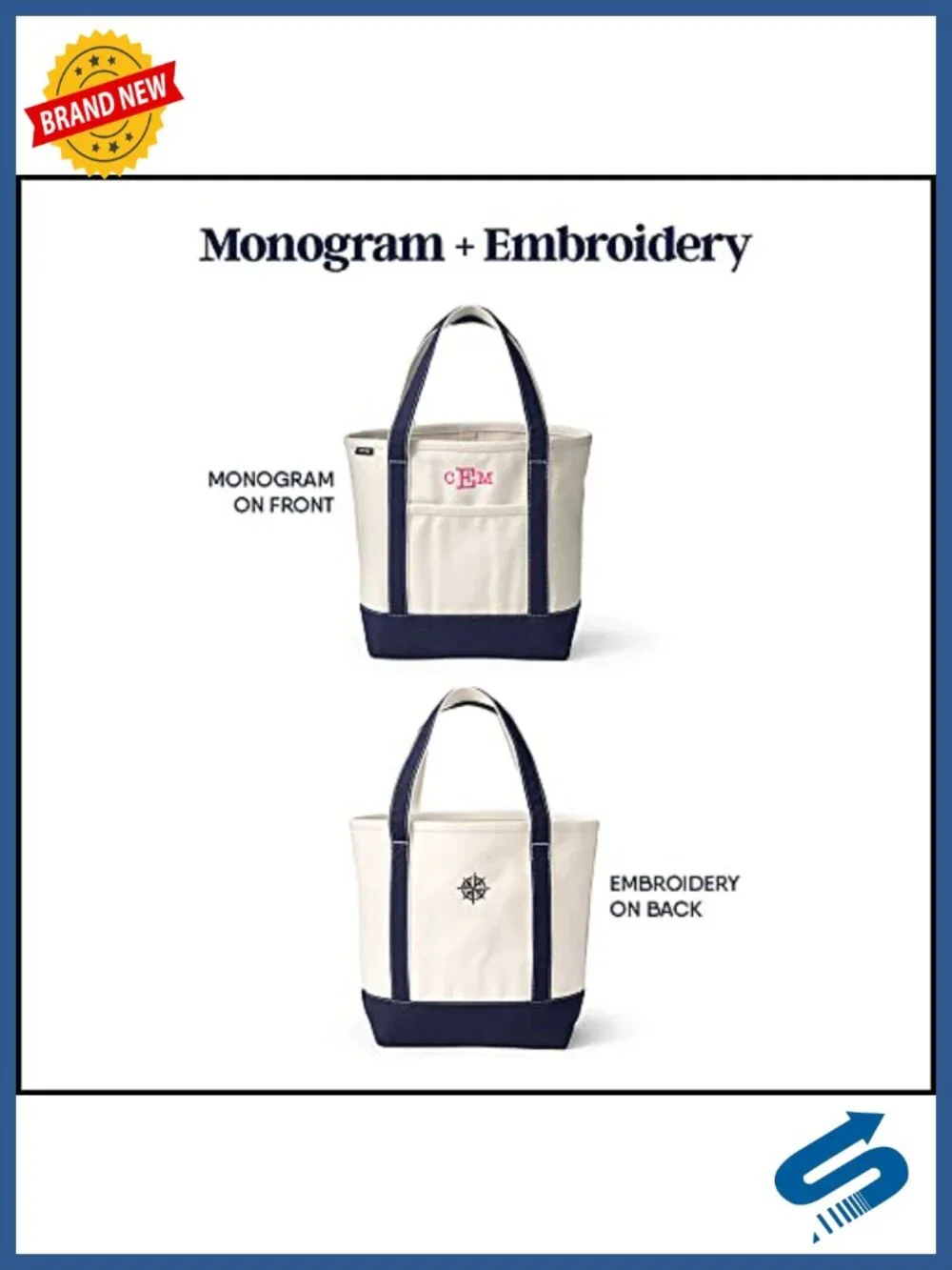 Extra Large Canvas Zip Top Tote Lifeline with Exterior Pocket